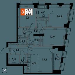 4-BD Apartment Sale, 93.8 sq. m. at Sydney City, Shenogina Street, 2, Moscow, Russia #2 4-BD Apartment Sale, 93.8 sq. m. at Sydney City, Shenogina Street, 2, Moscow, Russia #2