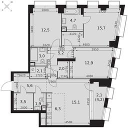 4-BD Apartment Sale, 93.8 sq. m. at Sydney City, Shenogina Street, 2, Moscow, Russia #4