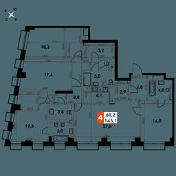 5-BD Apartment Sale, 145.1 sq. m. at Sydney City, Shenogina Street, 2, Moscow, Russia #2