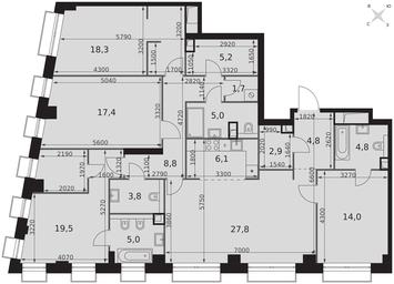 5-BD Apartment Sale, 145.1 sq. m. at Sydney City, Shenogina Street, 2, Moscow, Russia #4