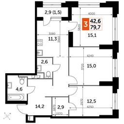 3-BD Apartment Sale, 79.7 sq. m. at Sydney City, Shenogina Street, 2, Moscow, Russia #2 3-BD Apartment Sale, 79.7 sq. m. at Sydney City, Shenogina Street, 2, Moscow, Russia #2