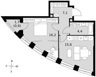 1-BD Apartment Sale, 43.8 sq. m. at Sydney City, Shenogina Street, 2, Moscow, Russia #2 1-BD Apartment Sale, 43.8 sq. m. at Sydney City, Shenogina Street, 2, Moscow, Russia #2
