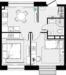 1-BD Apartment Sale, 39.28 sq. m. at Tsvetochnye Polyany City, kvartal № 165, Filimonkovskoye Municipal Formation, Moscow, Russia #2 1-BD Apartment Sale, 39.28 sq. m. at Tsvetochnye Polyany City, kvartal № 165, Filimonkovskoye Municipal Formation, Moscow, Russia #2