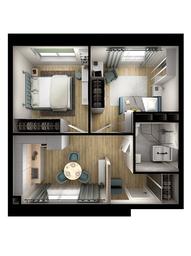 1-BD Apartment Sale, 39.28 sq. m. at Tsvetochnye Polyany City, kvartal № 165, Filimonkovskoye Municipal Formation, Moscow, Russia #3 1-BD Apartment Sale, 39.28 sq. m. at Tsvetochnye Polyany City, kvartal № 165, Filimonkovskoye Municipal Formation, Moscow, Russia #3