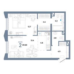 1-BD Apartment Sale, 48.4平方米 at Strana.Ozernaya, Ozyornaya Street, 42с7, Moscow, Russia #2