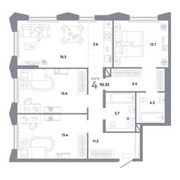 3-BD Apartment Sale, 90.8平方米 at Strana.Ozernaya, Ozyornaya Street, 42с7, Moscow, Russia #3 3-BD Apartment Sale, 90.8平方米 at Strana.Ozernaya, Ozyornaya Street, 42с7, Moscow, Russia #3