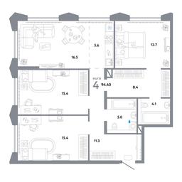 3-BD Apartment Sale, 90.8平方米 at Strana.Ozernaya, Ozyornaya Street, 42с7, Moscow, Russia #2 3-BD Apartment Sale, 90.8平方米 at Strana.Ozernaya, Ozyornaya Street, 42с7, Moscow, Russia #2