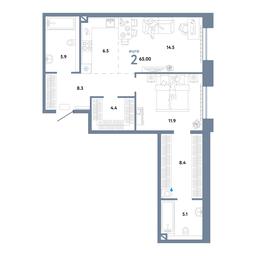 1-BD Apartment Sale, 65 sq. m. at Strana.Ozernaya, Ozyornaya Street, 42с7, Moscow, Russia #2