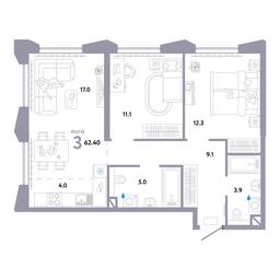 2-BD Apartment Sale, 62.3平方米 at Strana.Ozernaya, Ozyornaya Street, 42с7, Moscow, Russia #2 2-BD Apartment Sale, 62.3平方米 at Strana.Ozernaya, Ozyornaya Street, 42с7, Moscow, Russia #2