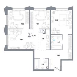 3-BD Apartment Sale, 81.9平方米 at Strana.Ozernaya, Ozyornaya Street, 42с7, Moscow, Russia #3 3-BD Apartment Sale, 81.9平方米 at Strana.Ozernaya, Ozyornaya Street, 42с7, Moscow, Russia #3