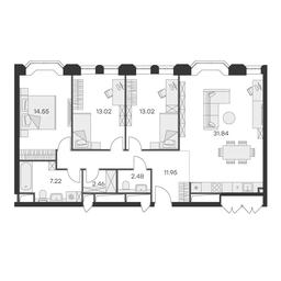 3-BD Apartment Sale, 97 sq. m. at Aura Belorusskaya, 1st Yamskogo Polya Street, 28с3, Moscow, Russia #3