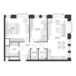 2-BD Apartment Sale, 79.2 sq. m. at Aura Belorusskaya, 1st Yamskogo Polya Street, 28с3, Moscow, Russia #3 2-BD Apartment Sale, 79.2 sq. m. at Aura Belorusskaya, 1st Yamskogo Polya Street, 28с3, Moscow, Russia #3