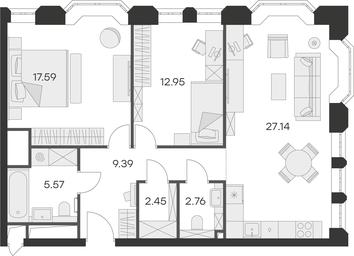 2-BD Apartment Sale, 77.85 sq. m. at Aura Belorusskaya, 1st Yamskogo Polya Street, 28с3, Moscow, Russia #2