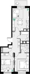 Продажа 1-комн. квартиры, 57,8 м² в ЖК «Цветочные Поляны», квартал № 23, поселение Филимонковское, Москва, Россия #3