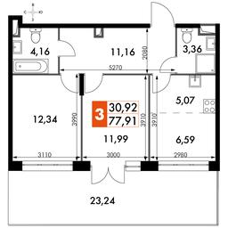 3-BD Apartment Sale, 77.91平方米 at Dvizhenie. Govorovo, Центральная улица, 47, деревня Говорово, поселение Московский, Москва, Россия #2 3-BD Apartment Sale, 77.91平方米 at Dvizhenie. Govorovo, Центральная улица, 47, деревня Говорово, поселение Московский, Москва, Россия #2