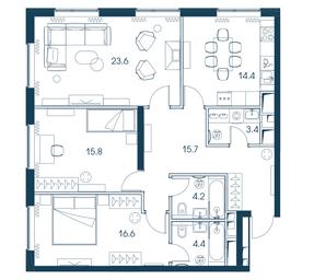 2-BD Apartment Sale, 72平方米 at Intonatsiya, Schukinskaya Street, 7/9с7, Moscow, Russia #3 2-BD Apartment Sale, 72平方米 at Intonatsiya, Schukinskaya Street, 7/9с7, Moscow, Russia #3