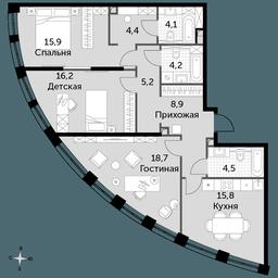 3-BD Apartment Sale, 97.3平方米 at Sydney City, Shenogina Street, 2, Moscow, Russia #2 3-BD Apartment Sale, 97.3平方米 at Sydney City, Shenogina Street, 2, Moscow, Russia #2