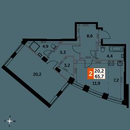 1-BD Apartment Sale, 65.6 sq. m. at Sydney City, Shenogina Street, 2, Moscow, Russia #2 1-BD Apartment Sale, 65.6 sq. m. at Sydney City, Shenogina Street, 2, Moscow, Russia #2