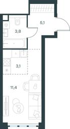 Apartment Sale, 23.4平方米 at Level Yzhnoportovaya, Yuzhnoportovaya Street, 28Ас17, Moscow, Russia #3 Apartment Sale, 23.4平方米 at Level Yzhnoportovaya, Yuzhnoportovaya Street, 28Ас17, Moscow, Russia #3