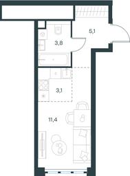 Apartment Sale, 23.4平方米 at Level Yzhnoportovaya, Yuzhnoportovaya Street, 28Ас17, Moscow, Russia #2 Apartment Sale, 23.4平方米 at Level Yzhnoportovaya, Yuzhnoportovaya Street, 28Ас17, Moscow, Russia #2