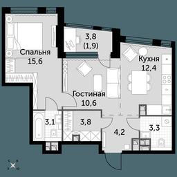 2-BD Apartment Sale, 54.9平方米 at Rotterdam, Varshavskoye Highway, 37Ак1с2, Moscow, Russia #2 2-BD Apartment Sale, 54.9平方米 at Rotterdam, Varshavskoye Highway, 37Ак1с2, Moscow, Russia #2