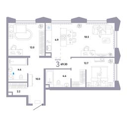 2-BD Apartment Sale, 68.9 sq. m. at Strana.Ozernaya, Ozyornaya Street, 42с7, Moscow, Russia #2 2-BD Apartment Sale, 68.9 sq. m. at Strana.Ozernaya, Ozyornaya Street, 42с7, Moscow, Russia #2