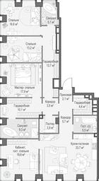 3-BD Apartment Sale, 165.2平方米 at Life Time, Sergeya Makeyeva Street, вл11/9с1-10, Moscow, Russia #4