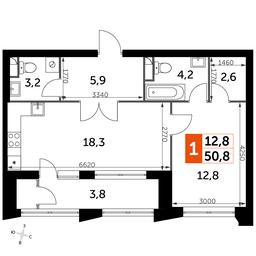 2-BD Apartment Sale, 52.6 sq. m. at Sky Garden, Stroitelny Drive, 9с6, Moscow, Russia #2 2-BD Apartment Sale, 52.6 sq. m. at Sky Garden, Stroitelny Drive, 9с6, Moscow, Russia #2