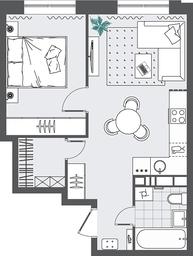 1-BD Apartment Sale, 40.05 sq. m. at Kvartal Rumyantsevo, ulitsa Admirala Kornilova, с1, Mosrentgen Settlement, Moscow, Russia #2
