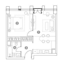 1-BD Apartment Sale, 46.9平方米 at Emotion, 2nd Silikatny Drive, 8, Moscow, Russia #3 1-BD Apartment Sale, 46.9平方米 at Emotion, 2nd Silikatny Drive, 8, Moscow, Russia #3