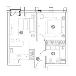 1-BD Apartment Sale, 43.5 sq. m. at Emotion, 2nd Silikatny Drive, 8, Moscow, Russia #2