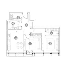 1-BD Apartment Sale, 63.4 sq. m. at Emotion, 2nd Silikatny Drive, 8, Moscow, Russia #3 1-BD Apartment Sale, 63.4 sq. m. at Emotion, 2nd Silikatny Drive, 8, Moscow, Russia #3