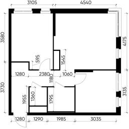 2-BD Apartment Sale, 55.1平方米 at Pervyi Moskovskiy, ulitsa Bianki, 1, Moskovskiy, Moscow, Russia #3