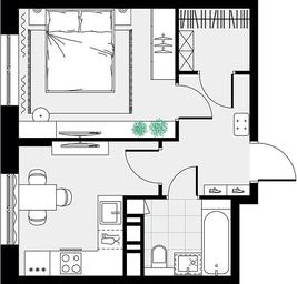 Продажа квартиры, 32,7 м² в ЖК «Цветочные Поляны», квартал № 23, поселение Филимонковское, Москва, Россия #4