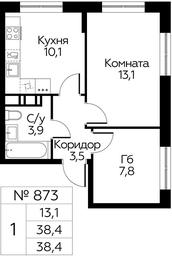 Продажа квартиры, 38,4 м² в ЖК «Цветочные Поляны», квартал № 23, поселение Филимонковское, Москва, Россия #2