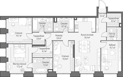 3-BD Apartment Sale, 149.2平方米 at Life Time, Sergeya Makeyeva Street, вл11/9с1-10, Moscow, Russia #2 3-BD Apartment Sale, 149.2平方米 at Life Time, Sergeya Makeyeva Street, вл11/9с1-10, Moscow, Russia #2