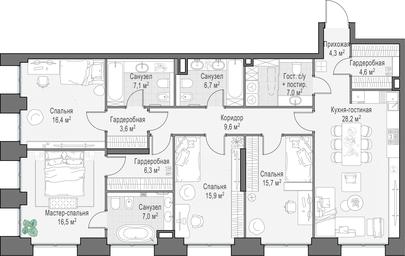 3-BD Apartment Sale, 149.2平方米 at Life Time, Sergeya Makeyeva Street, вл11/9с1-10, Moscow, Russia #3 3-BD Apartment Sale, 149.2平方米 at Life Time, Sergeya Makeyeva Street, вл11/9с1-10, Moscow, Russia #3