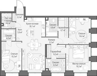 2-BD Apartment Sale, 120 sq. m. at Life Time, Sergeya Makeyeva Street, вл11/9с1-10, Moscow, Russia #4