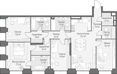 3-BD Apartment Sale, 149 sq. m. at Life Time, Sergeya Makeyeva Street, вл11/9с1-10, Moscow, Russia #2