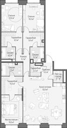 3-BD Apartment Sale, 163.6 sq. m. at Life Time, Sergeya Makeyeva Street, вл11/9с1-10, Moscow, Russia #2