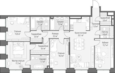 3-BD Apartment Sale, 149 sq. m. at Life Time, Sergeya Makeyeva Street, вл11/9с1-10, Moscow, Russia #2