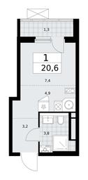 Apartment Sale, 20.6平方米 at Prokshino, Prokshino Residential Complex, Sosenskoye Settlement, Moscow, Russia #2 Apartment Sale, 20.6平方米 at Prokshino, Prokshino Residential Complex, Sosenskoye Settlement, Moscow, Russia #2