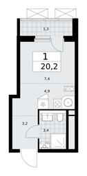 Apartment Sale, 20.2平方米 at Prokshino, Prokshino Residential Complex, Sosenskoye Settlement, Moscow, Russia #2 Apartment Sale, 20.2平方米 at Prokshino, Prokshino Residential Complex, Sosenskoye Settlement, Moscow, Russia #2
