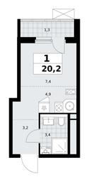 Apartment Sale, 20.2平方米 at Prokshino, Prokshino Residential Complex, Sosenskoye Settlement, Moscow, Russia #3 Apartment Sale, 20.2平方米 at Prokshino, Prokshino Residential Complex, Sosenskoye Settlement, Moscow, Russia #3