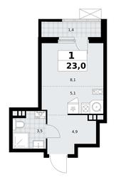 Apartment Sale, 23 sq. m. at Prokshino, Prokshino Residential Complex, Sosenskoye Settlement, Moscow, Russia #3 Apartment Sale, 23 sq. m. at Prokshino, Prokshino Residential Complex, Sosenskoye Settlement, Moscow, Russia #3