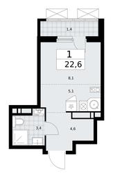 Apartment Sale, 22.6平方米 at Prokshino, Prokshino Residential Complex, Sosenskoye Settlement, Moscow, Russia #2 Apartment Sale, 22.6平方米 at Prokshino, Prokshino Residential Complex, Sosenskoye Settlement, Moscow, Russia #2