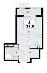 Apartment Sale, 22.6平方米 at Prokshino, Prokshino Residential Complex, Sosenskoye Settlement, Moscow, Russia #4
