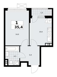 Apartment Sale, 35.4 sq. m. at Prokshino, Prokshino Residential Complex, Sosenskoye Settlement, Moscow, Russia #3