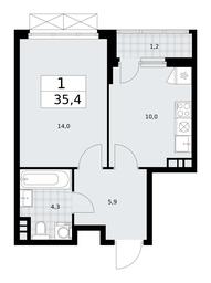 Apartment Sale, 35.4 sq. m. at Prokshino, Prokshino Residential Complex, Sosenskoye Settlement, Moscow, Russia #2