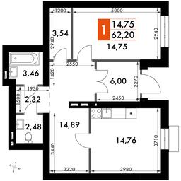 2-BD Apartment Sale, 63.9 sq. m. at Zhavoronki Club, zhiloy kompleks Akkord Smart-kvartal, Mitkino Village, Odintsovskiy City District, Moscow Region, Russia #2 2-BD Apartment Sale, 63.9 sq. m. at Zhavoronki Club, zhiloy kompleks Akkord Smart-kvartal, Mitkino Village, Odintsovskiy City District, Moscow Region, Russia #2